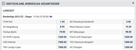 Bundesliga Meister Quoten Auf den deutschen Meister .